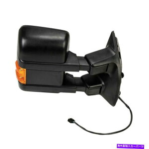US~[ 2008-2016̂ Towing Mirror For 2008-2016 F-350 Super Duty Amber LED Signal Power one RH