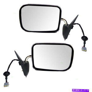 US~[ VyAZbgp[TChr[~[94-97_bWgbÑNJo[ New Pair Set Power Side View Mirrors Chrome Covers for 94-97 Dodge Ram Truck