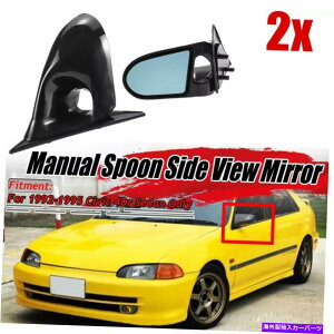US�~���[ �z���_�V�r�b�N�̃y�A�J�[�h�A�E�B���O���A�r���[�T�C�h�~���[EG 4DR 1992-1995�u���b�N Pair Car Door Wing Rear View Side Mirror For Honda Civic EG 4Dr 1992-1995 Black�y���s�A���i�z