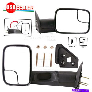 US~[ 94-01_bWRAM 1500 94-02 RAM 2500 3500sbNAbvp̃}jAgE~[yA Manual Tow Mirrors Pair for 94-01 Dodge Ram 1500 94-02 Ram 2500 3500 Pickup