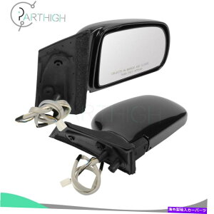 US~[ 1998-03̃g^VGi~[p[}jAtH[hMubN8794008061yA For 1998-03 Toyota Sienna Mirrors Power Manual Fold Heated Black 8794008061 Pair