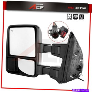 US~[ i1xj99-02tH[hF-250X[p[f[eBtH[hubNp[M (1X) Left Side Mirror For 99-02 Ford F-250 Super Duty Fold Black Power Heated