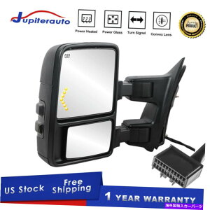 US�~���[ 08-16 F250 F350 F450�X�[�p�[�f���[�e�B�̂��߂̃h���C�o�[�T�C�h�p���[���M Driver Side Power Heated W/Signal Tow Mirror For 08-16 F250 F350 F450 Super Duty�y���s�A���i�z