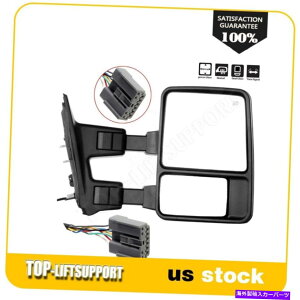 US~[ FORD FORD F250-F450ELEDM̃p[M Fits Ford F250-F450 Right Side LED Smoke Signal Power Heated Light Mirror Towing