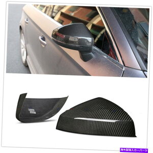 US~[ 2xJ[{t@Co[TCh~[Jo[Lbv2014-2018 Audi A3 S3 RS3ɒǉĂ܂ 2x Carbon Fiber Side Mirror Cover Caps Add On For 2014-2018 Audi A3 S3 RS3