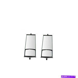 US�~���[ 16 x 6.5�A���~�j�E�����C�݃~���[�y�AHD�Z�~�g���b�N�p�̓ʏ�̃K���X 16 x 6.5 Aluminum West Coast Mirror Pair w/ Convex Glass for HD Semi Truck�y���s�A���i�z