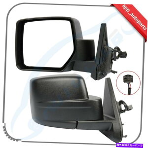 US~[ 2007-14W[vpgIbgp[܂肽݂̂߂̍eNX`[̊OTCh~[yA Pair Black Textured Exterior Side Mirror For 2007-14 Jeep Patriot Power Folding