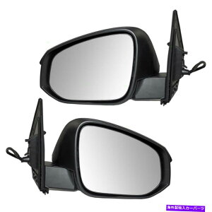 US~[ g^RAV4ɓK13-15TChr[p[~[̃ZbgKXw/eNX`nEWO Fits Toyota RAV4 13-15 Set of Side View Power Mirrors Glass w/ Textured Housing