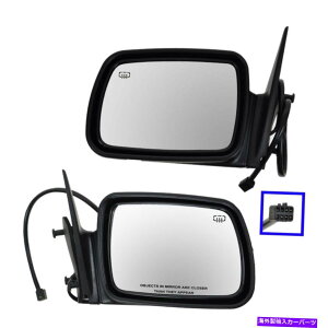 US~[ TRQMp[TCh~[96-98W[vOh`FL[p̃eNX`ubNZbg TRQ Heated Power Side Mirrors Textured Black Set for 96-98 Jeep Grand Cherokee