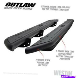 Nerf Bar 14-18Vo[h/VG1500N[Lu58-53725̃EFXeBAEg[i[tXebvo[ Westin Outlaw Nerf Step Bars For 14-18 Silverado/Sierra 1500 Crew Cab 58-53725
