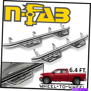 Nerf Bar n-fab nerf bars\xbh N-FAB Nerf Bars Podium SS Wheel-To-Wheel fit 15-19 Ram 1500 Quad Cab 6.4 FT. BED