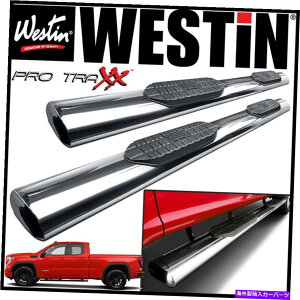Nerf Bar Westin Pro Traxx 6�X�e�����X�ȉ~�`��nerf�X�e�b�v�o�[2019-21�V�G��1500�_�u���L���u Westin Pro Traxx 6 STAINLESS Oval Nerf Step Bars 2019-21 Sierra 1500 Double Cab�y���s�A���i�z