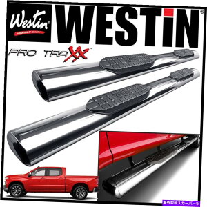 Nerf Bar Westin Pro Traxx 6�X�e�����X�ȉ~�`��nerf�X�e�b�v�o�[2019-21�V���o�[�h1500�N���[�L���u Westin Pro Traxx 6 STAINLESS Oval Nerf Step Bars 2019-21 Silverado 1500 Crew Cab�y���s�A���i�z