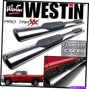 Nerf Bar Westin Pro Traxx 6�X�e�����X�ȉ~�`��nerf�X�e�b�v�o�[2007-13�V���o���[�h�g���^�N�V�[ Westin Pro Traxx 6 STAINLESS Oval Nerf Step Bars 2007-13 Silverado Extended Cab�y���s�A���i�z