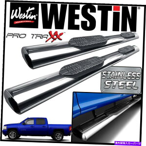 Nerf Bar Westin Pro Traxx 6�X�e�����X�ȉ~�`��nerf�X�e�b�v�o�[2007-2014 Silverado Crew Cab Westin Pro Traxx 6 STAINLESS Oval Nerf Step Bars 2007-2014 Silverado Crew Cab�y���s�A���i�z