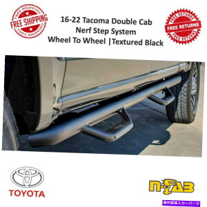 Nerf Bar n-fab nerfXebvVXe3 "w2wtBbg16-22g^^R}_u|eNX`[ubN N-Fab Nerf Step System 3" W2W Fits 16-22 Toyota Tacoma Double | Textured Black