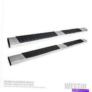 Nerf Bar EFXeB28-71250i[to[́Aȉ~`̑ȉ~`̒a6  "̕\ʃXebvpbhĂ܂ WESTIN 28-71250 Nerf Bar With Surface Steps Pads In 6" Diameter Of Oval Straig
