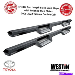 Nerf Bar EFXeB56-127752 | 05-22^R}_uLupHDXXeXhbvi[tXebvo[ Westin 56-127752 | HDX Stainless Drop Nerf Step Bars For 05-22 Tacoma Double Cab