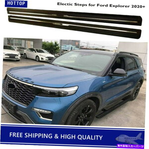 Nerf Bar Ford Explorer 2020 2021�W�J�\�ȃ����j���O�{�[�h�T�C�h�X�e�b�vNERF�o�[�ɓK����2PC 2Pcs Fit for Ford Explorer 2020 2021 Deployable Running Board Side Step Nerf Bar�y���s�A���i�z