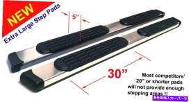 Nerf Bar 適合07-17トヨタFJクルーザー5 "クロムパッドランニングサイドステップボードnerfバー Fits 07-17 Toyota FJ Cruiser 5" Chrome Pads Running Side Step Boards Nerf Bars