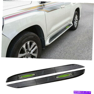 Nerf Bar g^hN[U[16-2021̂߂̃ubN`^TChXebvjO{[hNERFo[ Black Titanium Side Step Running Board Nerf Bar For Toyota Land Cruiser 16-2021