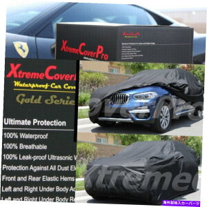 J[Jo[ 2015 BMW X3hԃJo[t~[|Pbg - ubN 2015 BMW X3 Waterproof Car Cover w/Mirror Pockets - Black