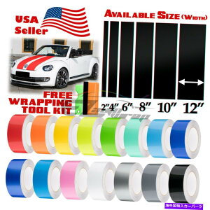 J[Jo[ tHNX[Qr[g25tB[g / 50tB[ĝ߂̃OXJ[[VOXgCvrj[bvfJ[ Gloss Color Racing Stripes Vinyl Wrap Decal For Volkswagen Beetle 25FT / 50F