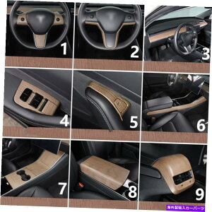 J[Jo[ eXf3 Y 2017-2022̖ؐCeAXgbvJo[gfR[V Wood Grain Interior Strip Cover Trim Decoration For Tesla Model 3 Y 2017-2022