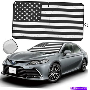 TVF[h AEfBANZT[̂߂̕čtOJ[tgKXTVF[hA`UVV[hJo[oCU[ For Audi Accessories US Flag Car Windshield Sun Shade Anti UV Shield Cover Visor