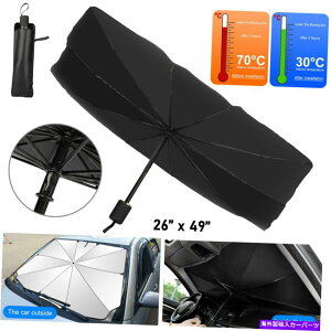 TVF[h q[gJ[܂肽݉\ȑ傫ȃTVF[hPtgKXUVubNSUVgbNo Heat Car Foldable Large Sun Shade Umbrella Windshield UV Block For SUV Truck Van