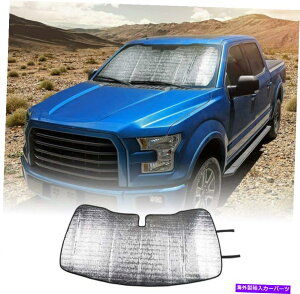 TVF[h 2015-2021 Ford F150 F250 F350gbN̎Ԃ̃tgtgKXz̐F Car Front Windshield Window Sun Shade for 2015-2021 Ford F150 F250 F350 Trucks