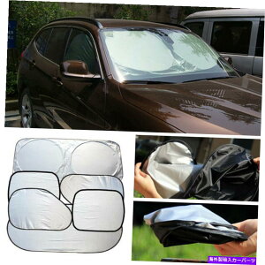 TVF[h J[EBhETVF[h܂肽݉\ȃtgKXV[hubNیJo[ Car Window Sun Shade Foldable Windshield Shield Block Protection Cover