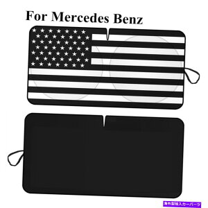 TVF[h ZfXxcANZT[̂߂ɕčtO^ԃtgKXÃJo[oCU[ For Mercedes Benz Accessories US Flag Large Car Windshield Sun Shade Cover Visor
