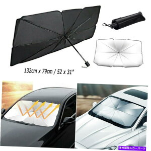 TVF[h ܂肽݉\ȎԂ̃tgKXTVF[htgEBhEJo[oCU[TVF[hP Foldable Car Windshield Sunshade Front Window Cover Visor Sun Shade Umbrella