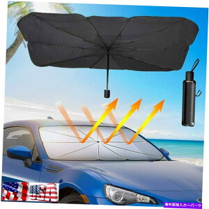 TVF[h tgEBhEJo[oCU[UVP܂肽ԃTVF[htgKXTVF[h Front Window Cover Visor UV Umbrella Foldable Car Sun Shade Windshield Sunshade