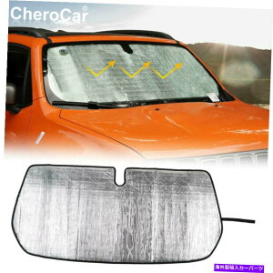 サンシェード フロントガラスサンシェードサンシードシールドブロックUVレイズバイザーフィット16-19ジープレネゲード Windshield Sunshade Sun Shade Shield Block UV Rays Visor fit 16-19 Jeep Renegade