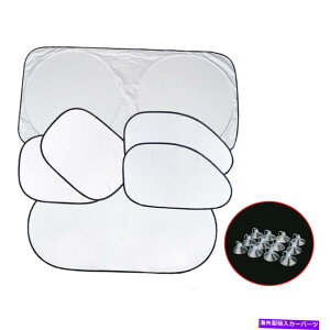 TVF[h 6PCS܂肽ݎԂ̑TVF[htgKXV[hUVubNJo[ 6Pcs Foldable Car Window Sun Shade Windshield Shield UV Block Cover Reflective