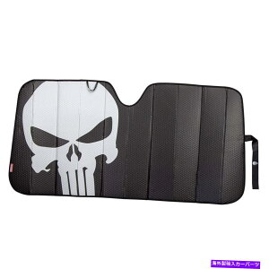 TVF[h Plasticolor Marvel Punisher Accordion Universal Windshield Sunshade 003899R01 Plasticolor Marvel Punisher Accordion Universal Windshield Sunshade 003899R01
