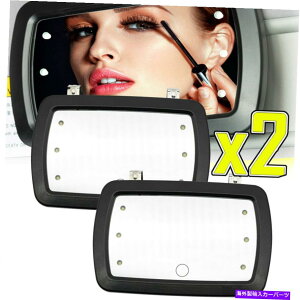 TVF[h 2PCS LED Sun Visor/Vanity Mirror Car/Automobile Light E8I0̏ƖtubNNbv 2PCS LED Lighted Black Clip On Sun Visor/Vanity Mirror Car/Automobile Light E8I0