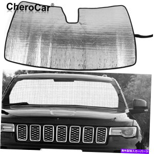サンシェード フロントガラスサンシェードフォールドサンバイザーブロックUV光線11-20ジープグランドチェロキー Windshield Sun Shade Fold Sun Visor Block UV Rays for 11-20 Jeep Grand Cherokee