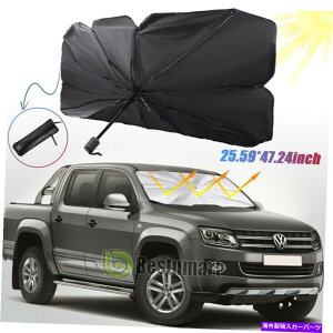 TVF[h ܂肽݉\ȎԂ̑zVF[htgKXTVF[htgEBhEJo[oCU[UVP Foldable Car Sun Shade Windshield Sunshade Front Window Cover Visor UV Umbrella