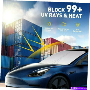 TVF[h eXf3/y܂肽݉\ȑ^Ԃ̑zVF[htgKXoCU[ubNJo[ For Tesla Model 3/Y Foldable Large Car Sun Shade Windshield Visor Block Cover