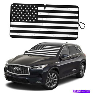 TVF[h CtBjeBANZT[J[tgKX̓A̓AAJtbOV[hJo[ For Infiniti Accessory Car Windshield Sun Shade US American Flag Shield Cover