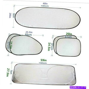 TVF[h Ԃ̃tgKXzVF[hJo[q[gubNXN[܂肽ݎJo[6x Car Windshield Window Sun Shade Cover Heat Block Screen Rays Folding Cover 6x