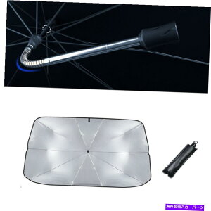 TVF[h J[gbNtgKXTVF[hPTVF[hJo[UVubN`^Vo[ Car Truck Windshield Sun Shade Umbrella Sunshade Cover UV Block Titanium Silver