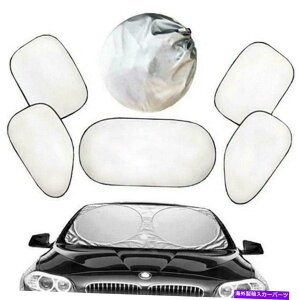 TVF[h 6PCSԃtgKXzVF[hq[gubNXN[܂肽ݎJo[ 6Pcs Car Windshield Window Sun Shade Heat Block Screen Rays Folding Cover