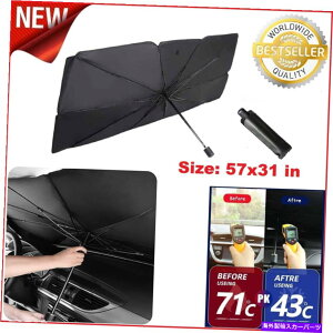 TVF[h Ԃ̃tgKXTVF[hPJo[oCU[܂肽݉\ȃtgEBhEUVV[h Car Windshield Sun Shade Umbrella Cover Visor Foldable Front Window UV Shield