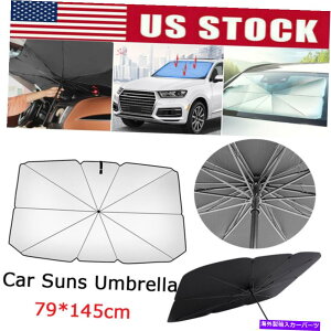 TVF[h ܂肽݉\ȎԂ̑zVF[htgKXTVF[htgEBhEJo[oCU[UVP Foldable Car Sun Shade Windshield Sunshade Front Window Cover Visor UV Umbrella