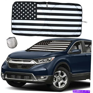 TVF[h V{[ANZT[pԃtgKXTVF[hč܂肽ݎJo[oCU[p For Chevrolet Accessories Car Windshield Sun Shade US Flag Foldable Cover Visor