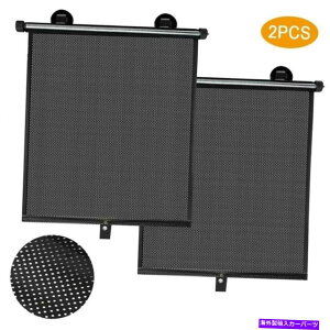 TVF[h 2PCSi[J[EBhETVF[hoCU[EBhV[h[[uCh40*45cm 2PCS Retractable Car-Window Sun Shade Visor Windshield Roller Blind 40*45cm
